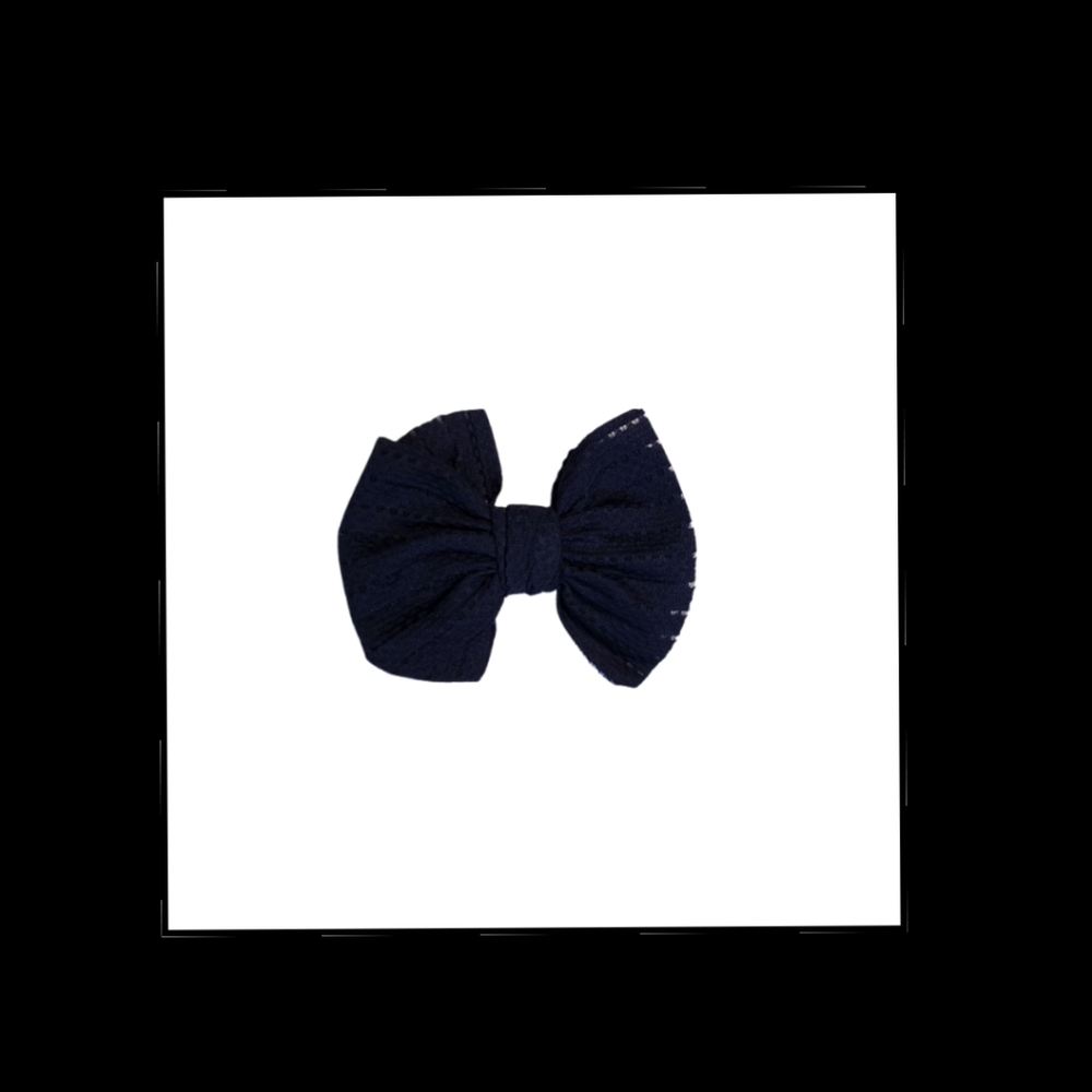 Navy Hair Bow